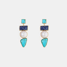 Carregar imagem no visualizador da galeria, Geometric Imitation Gemstone Alloy Earrings
