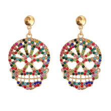 Carregar imagem no visualizador da galeria, Skull Rhinestone Alloy Earrings
