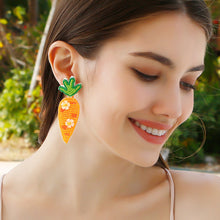 Carregar imagem no visualizador da galeria, Stainless Steel Beaded Sequin Carrot Earrings
