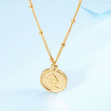 Carregar imagem no visualizador da galeria, Stainless Steel Coin Pendant Necklace
