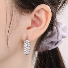 Carregar imagem no visualizador da galeria, Titanium Steel Rhinestone Hoop Earrings
