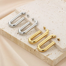 Carregar imagem no visualizador da galeria, Stainless Steel Hinged Hoop Earrings
