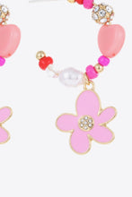 Carregar imagem no visualizador da galeria, Flower C-Hoop Drop Earrings
