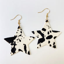 Carregar imagem no visualizador da galeria, Genuine Cowhide Leather Dangle Earrings
