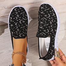 Load image into Gallery viewer, Star &amp; Moon Pattern Flat Loafers
