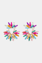 Carregar imagem no visualizador da galeria, Flower Shape Glass Stone Dangle Earrings
