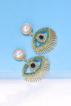 Carregar imagem no visualizador da galeria, Evil Eye Shape Rhinestone Zinc Alloy Synthetic Dangle Earrings
