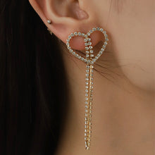 Load image into Gallery viewer, Heart Shape Gold-Plated Alloy Earrings
