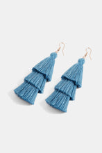 Load image into Gallery viewer, Triple-Layer Tassel Dangle Earrings
