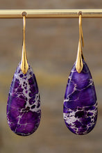 Carregar imagem no visualizador da galeria, Handmade Teardrop Shape Natural Stone Dangle Earrings
