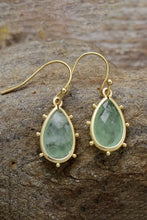 Load image into Gallery viewer, Natural Stone Teardrop Earrings
