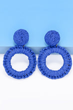 Carregar imagem no visualizador da galeria, Round Shape Raffia Grass Dangle Earrings
