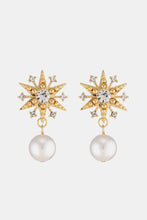 Load image into Gallery viewer, Synthetic Pearl Star Shape Alloy Earrings
