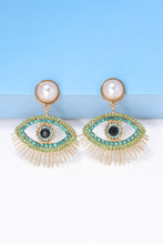 Carregar imagem no visualizador da galeria, Evil Eye Shape Rhinestone Zinc Alloy Synthetic Dangle Earrings
