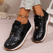 Carregar imagem no visualizador da galeria, Lace-Up PU Leather Sneakers
