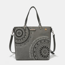 Load image into Gallery viewer, Nicole Lee USA Metallic Stitching Embroidery Inlaid Rhinestone Tote Bag
