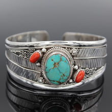 Carregar imagem no visualizador da galeria, Turquoise Open Bracelet
