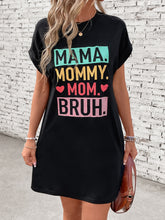 Carregar imagem no visualizador da galeria, Letter Graphic Short Sleeve Mini Tee Dress
