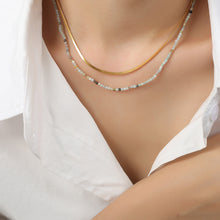 Carregar imagem no visualizador da galeria, Beaded Titanium Steel Double-Layered Necklace
