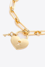 Carregar imagem no visualizador da galeria, Heart Lock Charm Chain Bracelet
