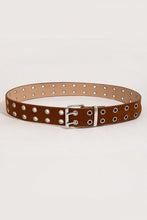 Load image into Gallery viewer, Double Row Grommet PU Leather Belt
