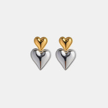 Carregar imagem no visualizador da galeria, Stainless Steel Double Heart Earrings
