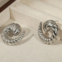 Load image into Gallery viewer, Titanium Steel Spiral Shape Stud Earrings
