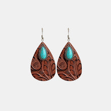 Carregar imagem no visualizador da galeria, Artificial Turquoise Teardrop Earrings
