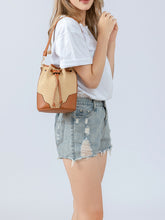 Load image into Gallery viewer, Straw Braided Adjustable Strap Bucket Bag
