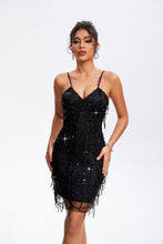 Carregar imagem no visualizador da galeria, Sequin V-Neck Wrap Cami Dress
