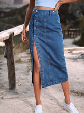 Carregar imagem no visualizador da galeria, Button Down Denim Skirt
