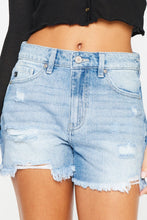 Carregar imagem no visualizador da galeria, Kancan High Waist Frayed Denim Shorts
