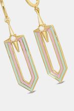 Carregar imagem no visualizador da galeria, Copper C-Hoop Drop Earrings
