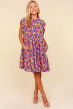 Carregar imagem no visualizador da galeria, Haptics Frilled Mock Neck Ditsy Floral Dress
