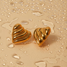 Carregar imagem no visualizador da galeria, Stainless Steel Heart Shape Stud Earrings
