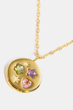 Load image into Gallery viewer, Inlaid Zircon Pendant Stainless Steel Necklace
