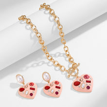 Load image into Gallery viewer, Heart Alloy Dangle Earrings
