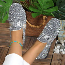 Load image into Gallery viewer, Sequin Round Toe Slip-Ons
