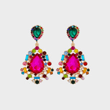 Load image into Gallery viewer, Teardrop Shape Rhinestone Alloy Dangle Earrings
