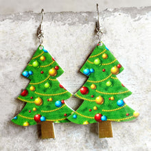 Carregar imagem no visualizador da galeria, Christmas Themed Acrylic Dangle Earrings
