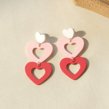 Load image into Gallery viewer, Cutout Heart Acrylic Dangle Earrings
