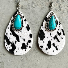 Carregar imagem no visualizador da galeria, Artificial Turquoise Teardrop Earrings
