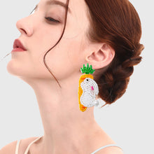 Carregar imagem no visualizador da galeria, Stainless Steel Beaded Rabbit Earrings
