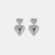 Carregar imagem no visualizador da galeria, Stainless Steel Double Heart Earrings
