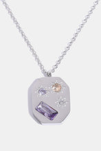 Load image into Gallery viewer, Inlaid Zircon Pendant Stainless Steel Necklace
