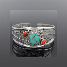 Carregar imagem no visualizador da galeria, Turquoise Open Bracelet
