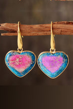 Carregar imagem no visualizador da galeria, Natural Stone Heart Drop Earrings
