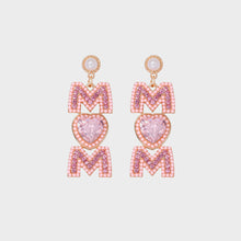 Load image into Gallery viewer, MOM Pearl Rhinestone Alloy Earrings
