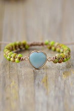 Carregar imagem no visualizador da galeria, Handmade Heart Shape Natural Stone Bracelet
