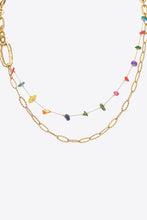 Carregar imagem no visualizador da galeria, Multicolored Stone Double-Layered Necklace
